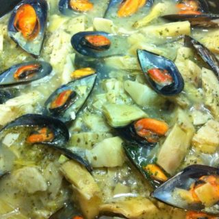 cozze e carciofi