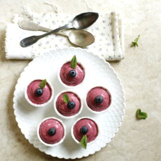 Mousse di mirtilli